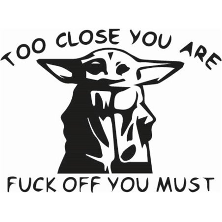 Yoda To Close You Are Sticker 