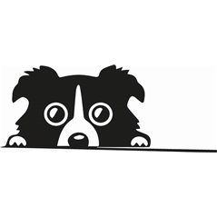 Peeking Dog Sticker