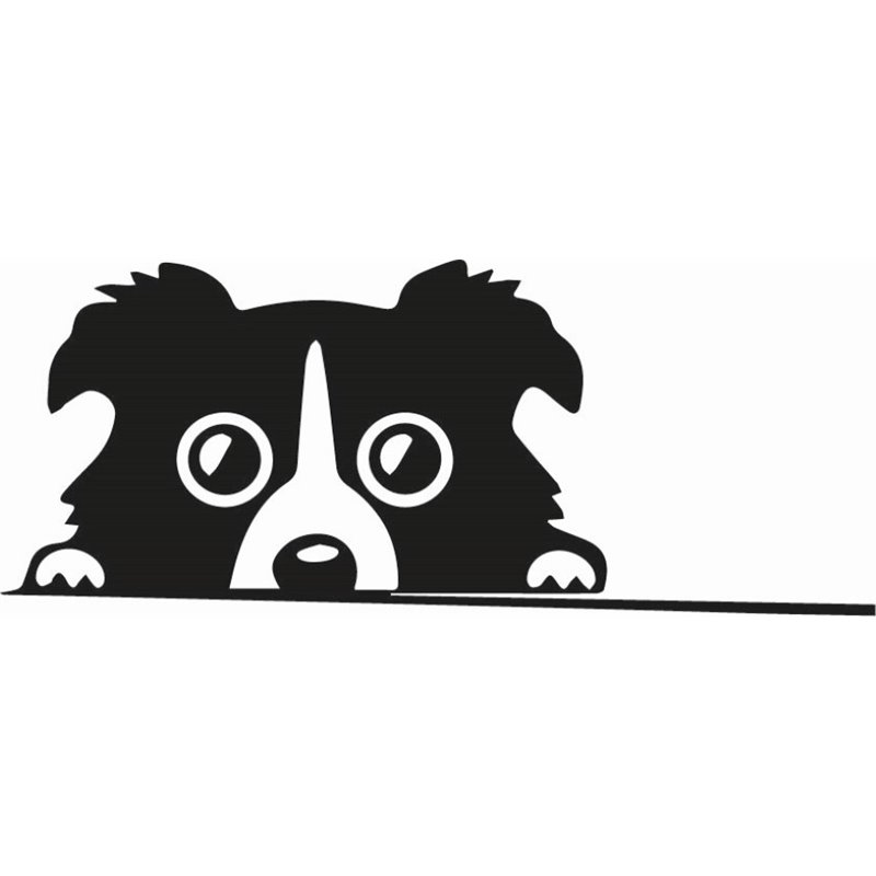 Peeking Dog Sticker