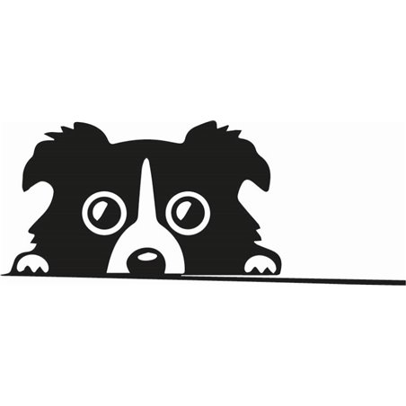 Peeking Dog Sticker