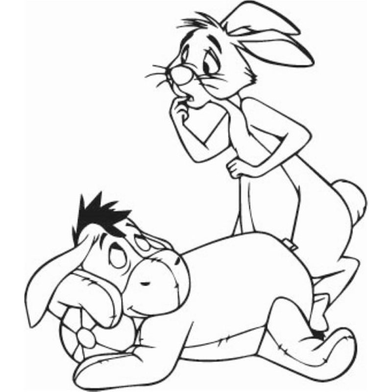 Eeyore And Rabbit Sticker