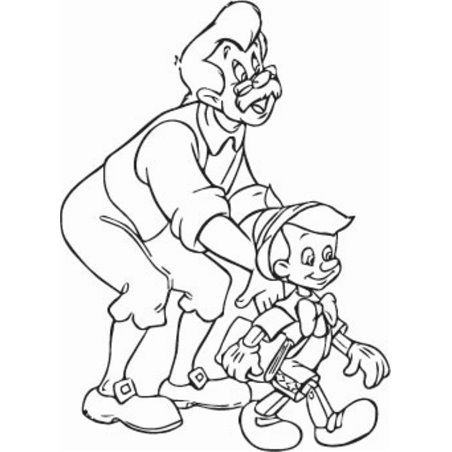 Pinocchi And Geppetto Sticker