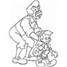 Pinocchi And Geppetto Sticker