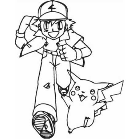 Ash And Pikachu Sticker