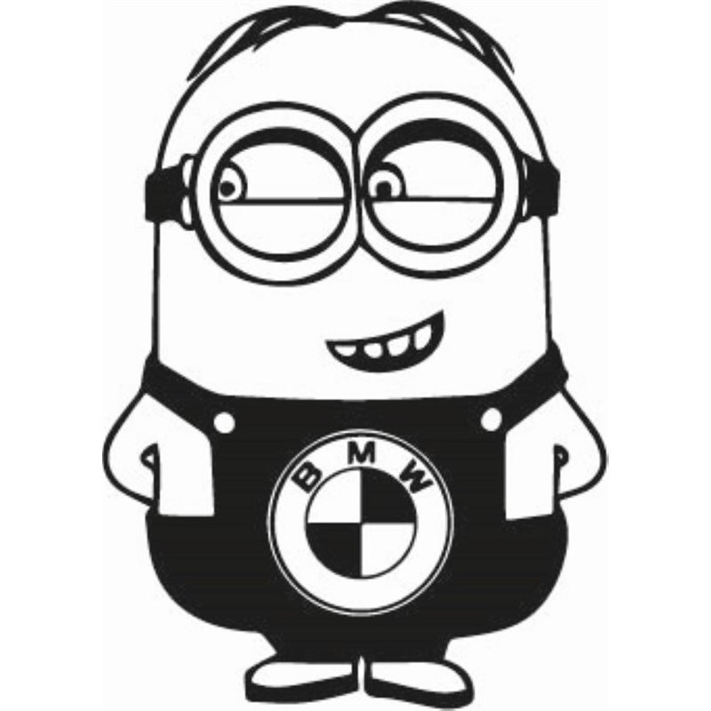 Minion BMW Sticker Minion BMW Sticker