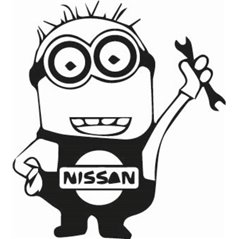 Minion Nissan Sticker