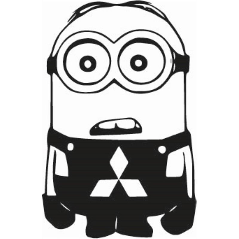 Minion Mitsubishi Sticker Minion Mitsubishi Sticker