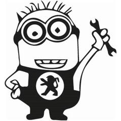 Minion Peugeot Sticker