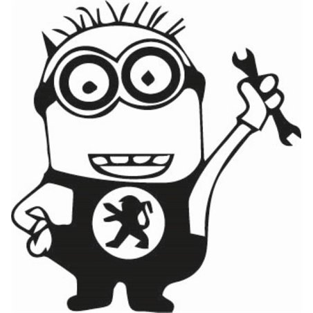 Minion Peugeot Sticker