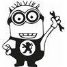 Minion Peugeot Sticker