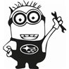 Minion Subaru Sticker