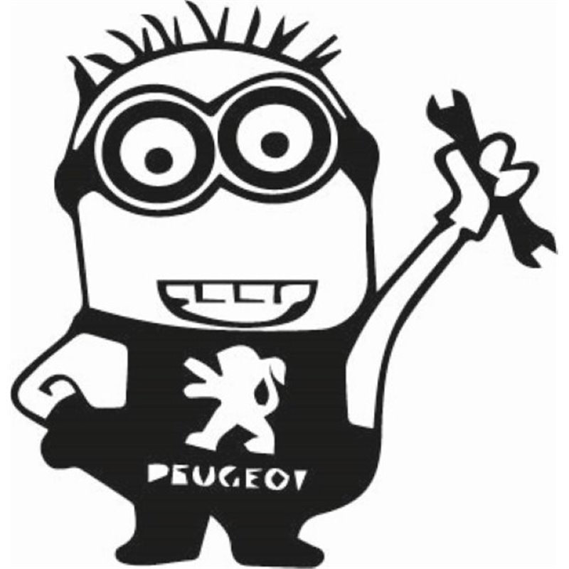 Minion Peugeot Sticker 2 Minion Peugeot Sticker 2