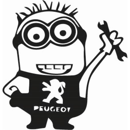 Minion Peugeot Sticker 2