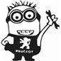 Minion Peugeot Sticker 2 Minion Peugeot Sticker 2