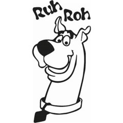 Scooby Doo Ruh Roh Sticker