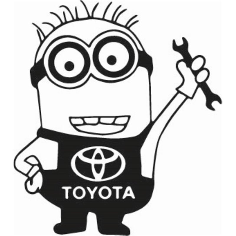 Minion Toyota Sticker Minion Toyota Sticker