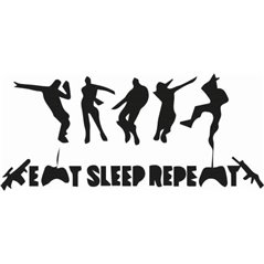 Fortnite Eat Sleep Repeat Sticker