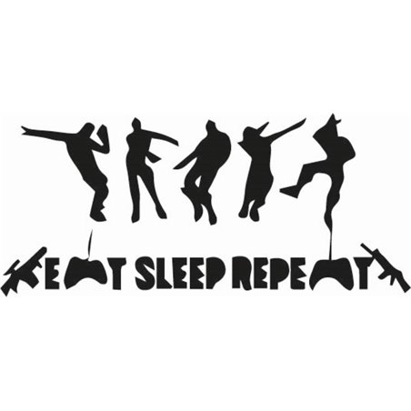 Fortnite Eat Sleep Repeat Sticker