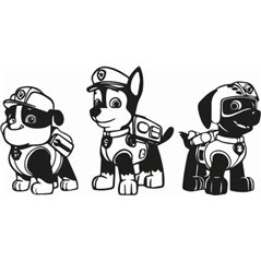 Rubble, Chase And Zoomer Sticker
