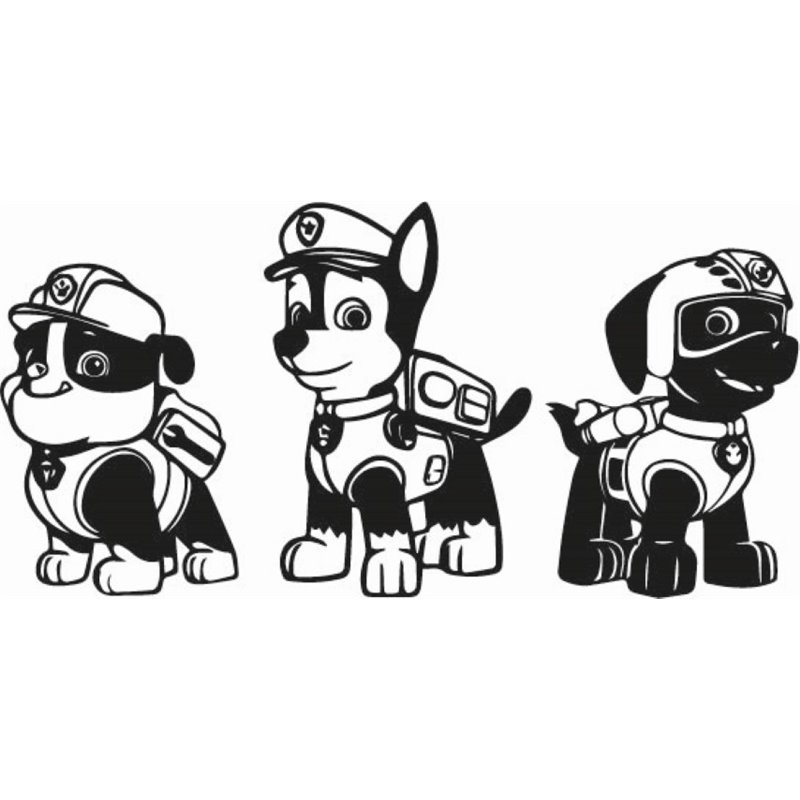 Rubble, Chase And Zoomer Sticker Rubble, Chase And Zoomer Sticker