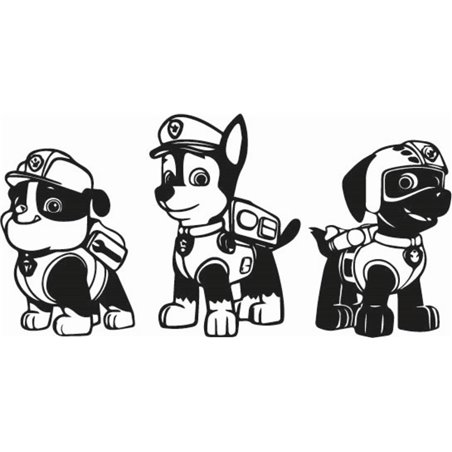 Rubble, Chase And Zoomer Sticker