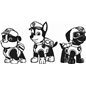 Rubble, Chase And Zoomer Sticker Rubble, Chase And Zoomer Sticker