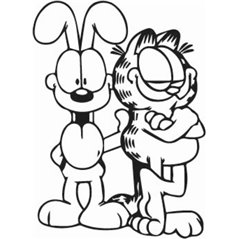 Garfield And Oddy Sticker