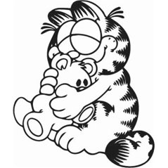 Cuddly Garfield Sticker