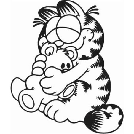 Cuddly Garfield Sticker