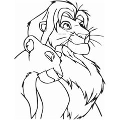 Adult Simba And Nala Sticker