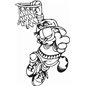Basketball Garfield Sticker Basketball Garfield Sticker