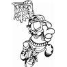 Basketball Garfield Sticker