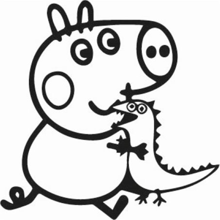 George With Dinosaur Sticker