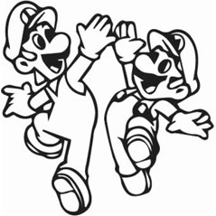 Mario And Luigi Sticker