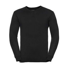Russell Collection Cotton Acrylic V Neck Sweater