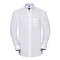 Russell Collection Tailored Long Sleeve Washed Oxford Shirt