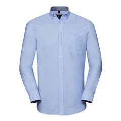Russell Collection Tailored Long Sleeve Washed Oxford Shirt