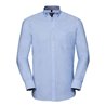 Russell Collection Tailored Long Sleeve Washed Oxford Shirt