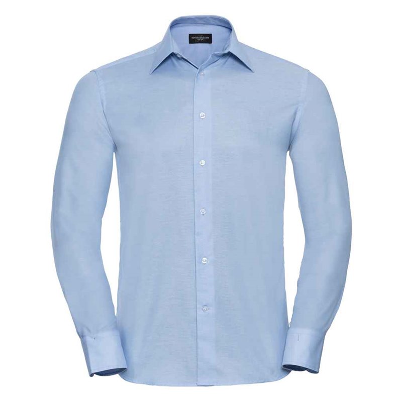 Russell Collection Long Sleeve Tailored Oxford Shirt