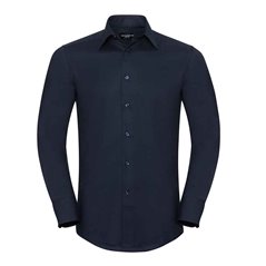 Russell Collection Long Sleeve Tailored Oxford Shirt