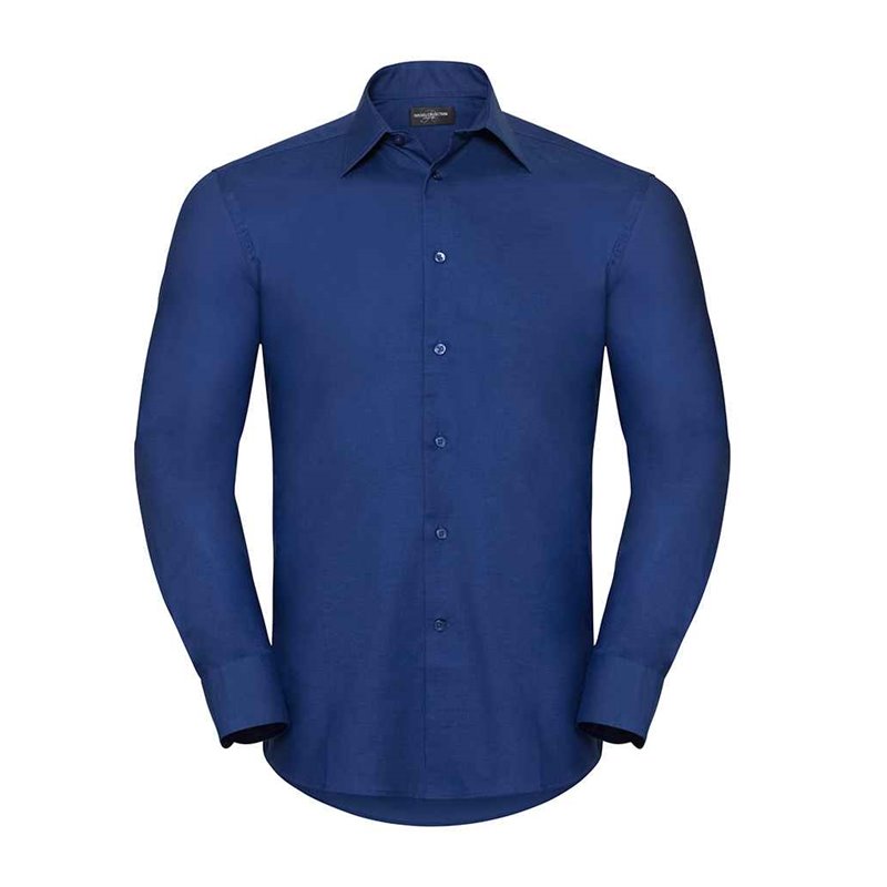 Russell Collection Long Sleeve Tailored Oxford Shirt