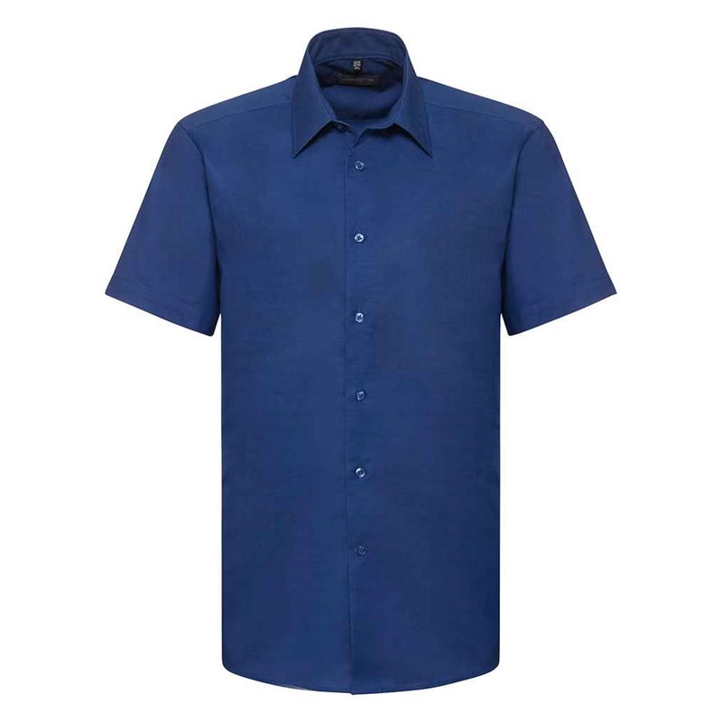 Russell Collection Short Sleeve Tailored Oxford Shirt