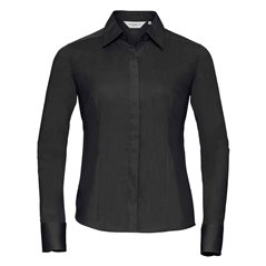Russell Collection Ladies Long Sleeve Fitted Poplin Shirt