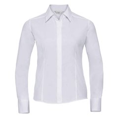 Russell Collection Ladies Long Sleeve Fitted Poplin Shirt