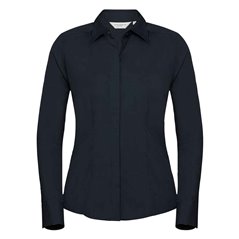 Russell Collection Ladies Long Sleeve Fitted Poplin Shirt