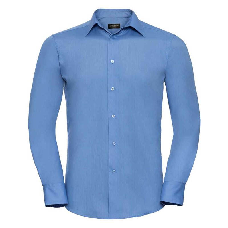 Russell Collection Long Sleeve Tailored Poplin Shirt