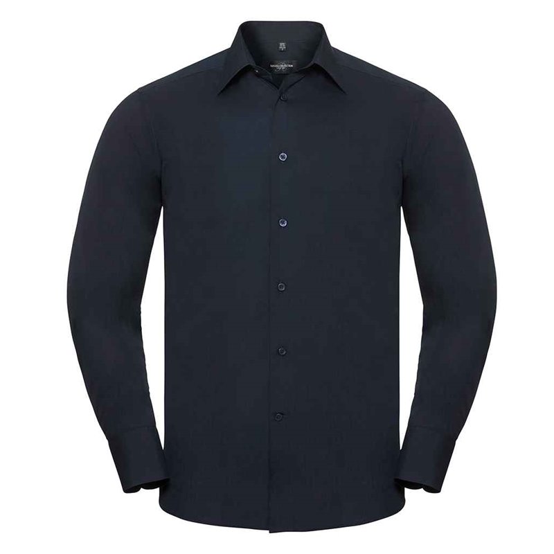 Russell Collection Long Sleeve Tailored Poplin Shirt
