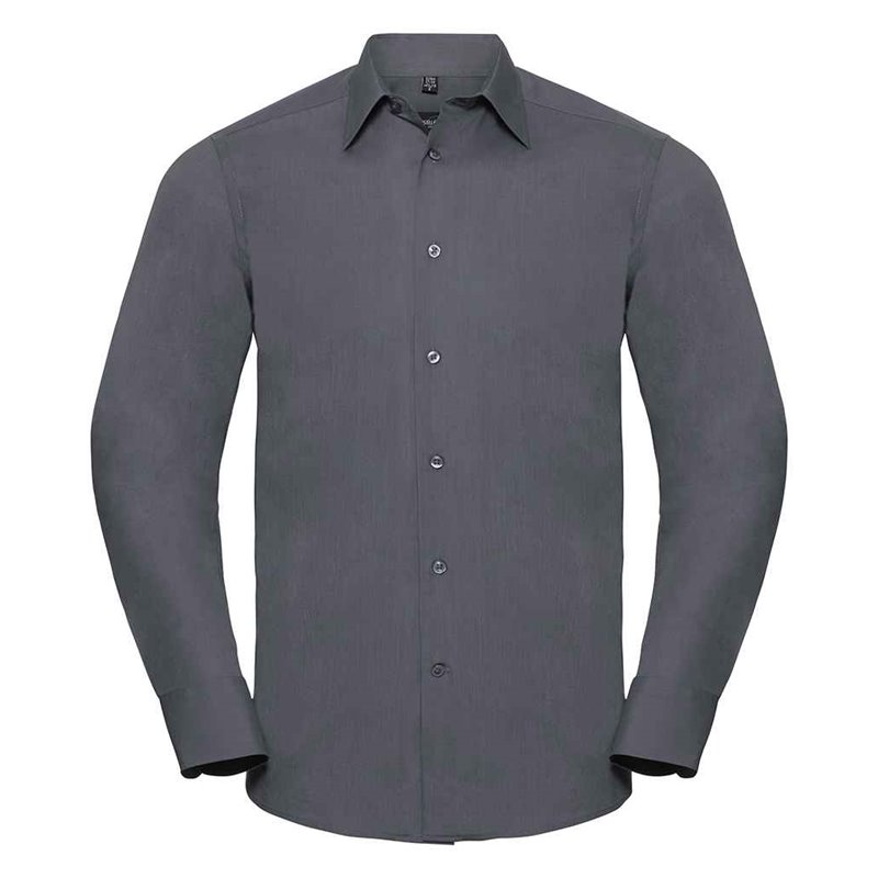 Russell Collection Long Sleeve Tailored Poplin Shirt