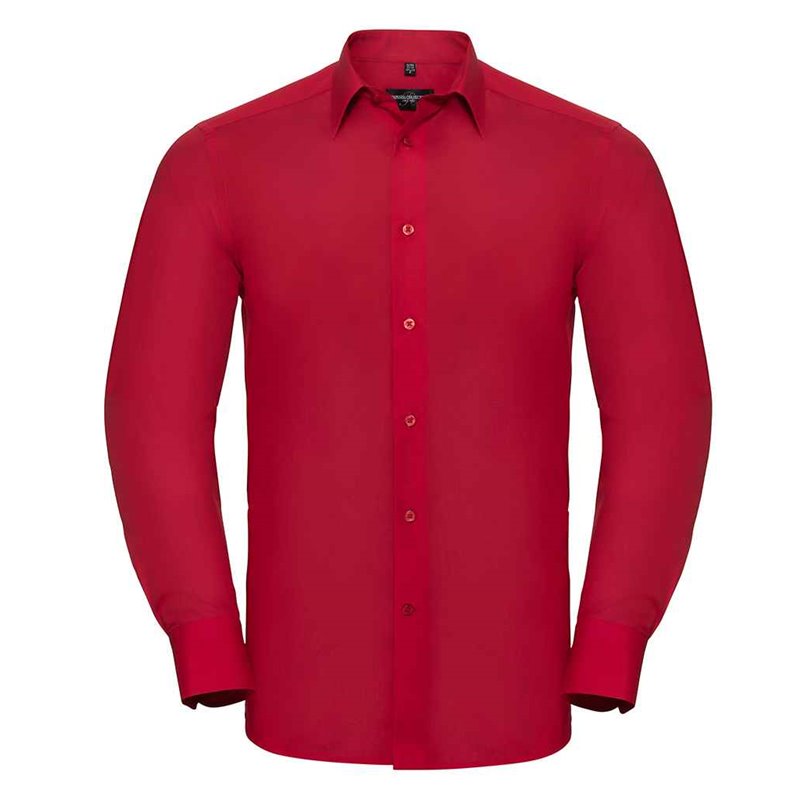 Russell Collection Long Sleeve Tailored Poplin Shirt