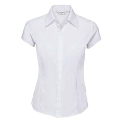Russell Collection Ladies Cap Sleeve Fitted Poplin Shirt